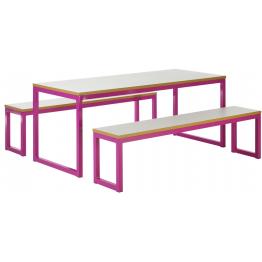 City Dining Bench Tables & Bench Seating 40mm Laminate Table Tops (Premium Frame Colours)