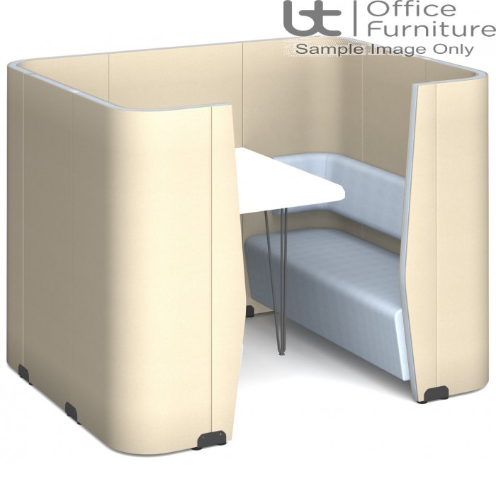 DMS Priva Four Seat Rectangular Meeting Booth with Table