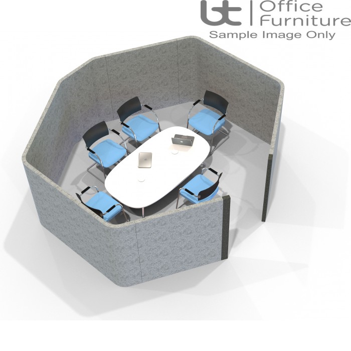Acoustic Meeting - Octagonal  6 Person Meeting Room Booth Inc Table