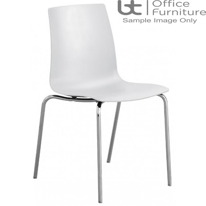 Stanza White Cafe/Bistro/Canteen Chair